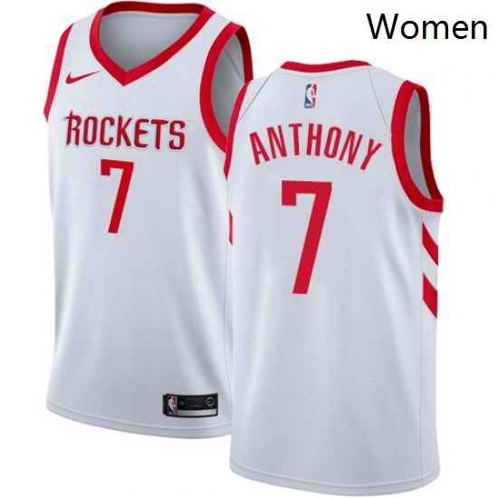 Womens Nike Houston Rockets 7 Carmelo Anthony Swingman White NBA Jersey Association Edition